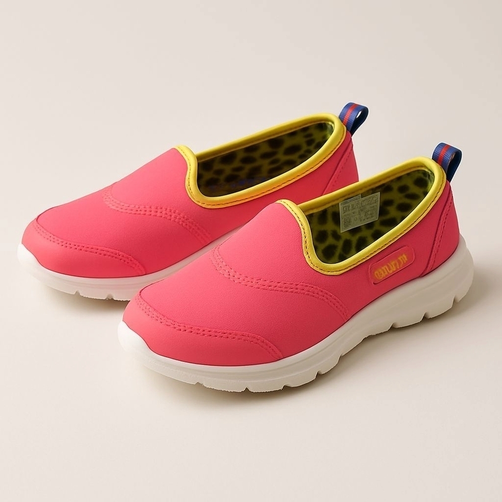 Skechers Go Walk Neon Pink/Yellow Slip-On Sneakers